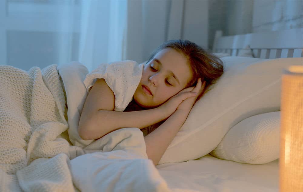 child following a montessori lifestyle of good sleep